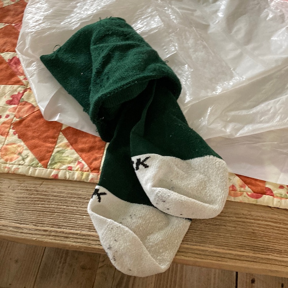 Green knee high athletic socks